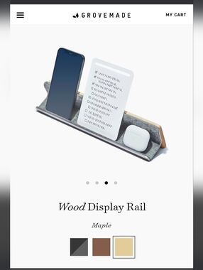 Grovemade Maple Wood Display Rail